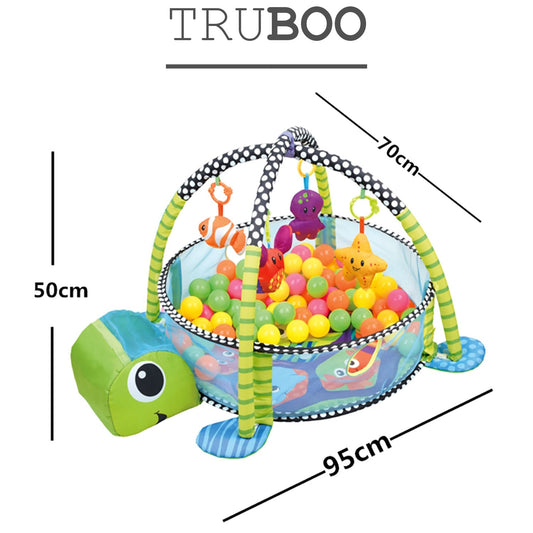 Truboo 3 in 1 Baby Activity Gym Infant Play Floor Mat Ball Pit Toys Fitness