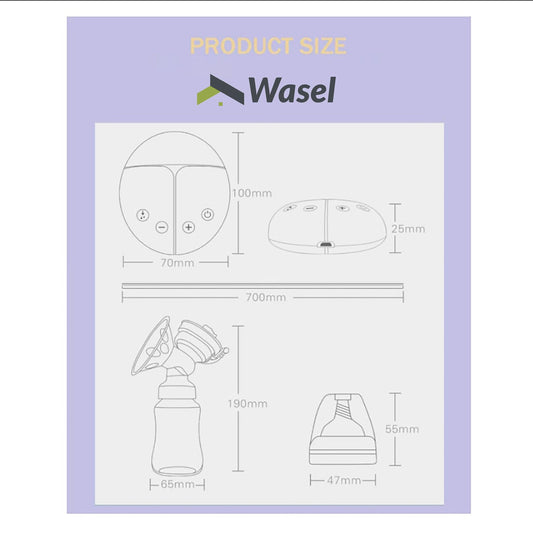 Wasel Electric Breast Pump Automatic Milk Suction Baby Feeder Double Side