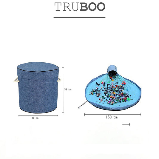 Truboo Kids Play Mat Bag Toy Storage Organiser Portable For Lego Drawstring 1.5m