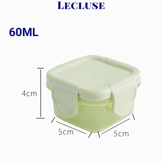 5/10x Lecluse Mini Storage Container Fridge Lid Organiser Baby Food Box 60ML