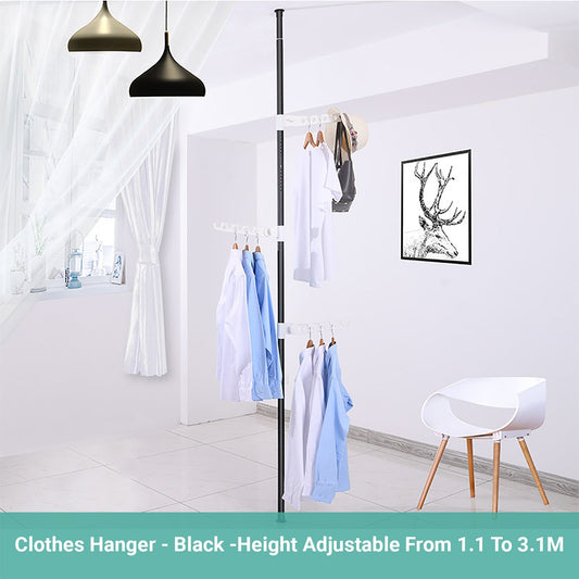 Wasel Standing Clothes Hanger Collapsible Indoor Laundry Dryer Rack Garment Pole