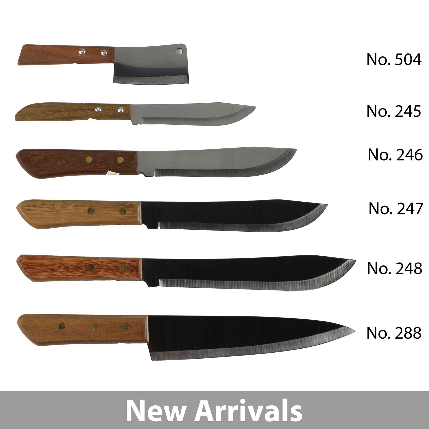 Kiwi Set of 2 Stainless Steel Knives, wood handle # 501