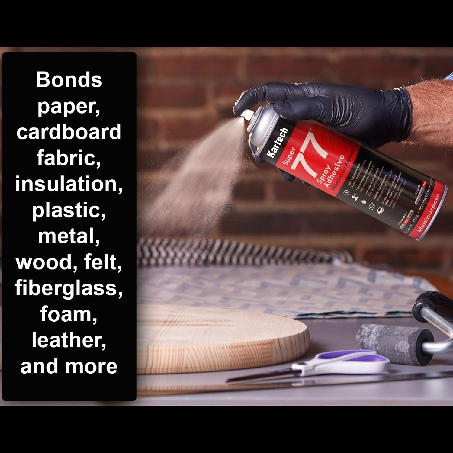 Spray Adhesive Or Spray Glue For Quick Bond Plastic / Paper / Metal /  Cardboard / Cloth