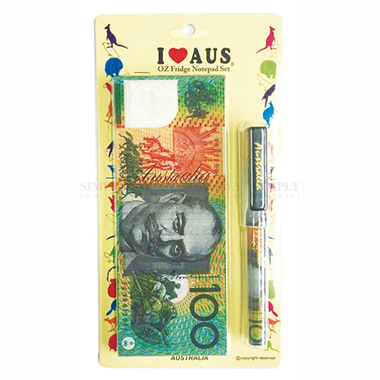 Australian Souvenirs Fridge Magnet Notepad Set Notebook Pen Money Aussie Gift AU - Simply Homeware