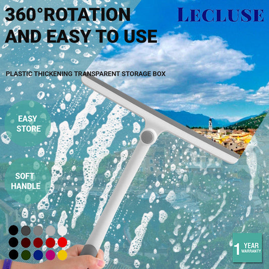 Lecluse Single-Sided Window Scraper Floor Squeegee Long Handle For Window Cleani