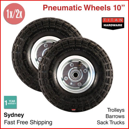 10 Inch Pneumatic Wheels Trolley Hand Cart Tyres Dolly Truck Wheelbarrow