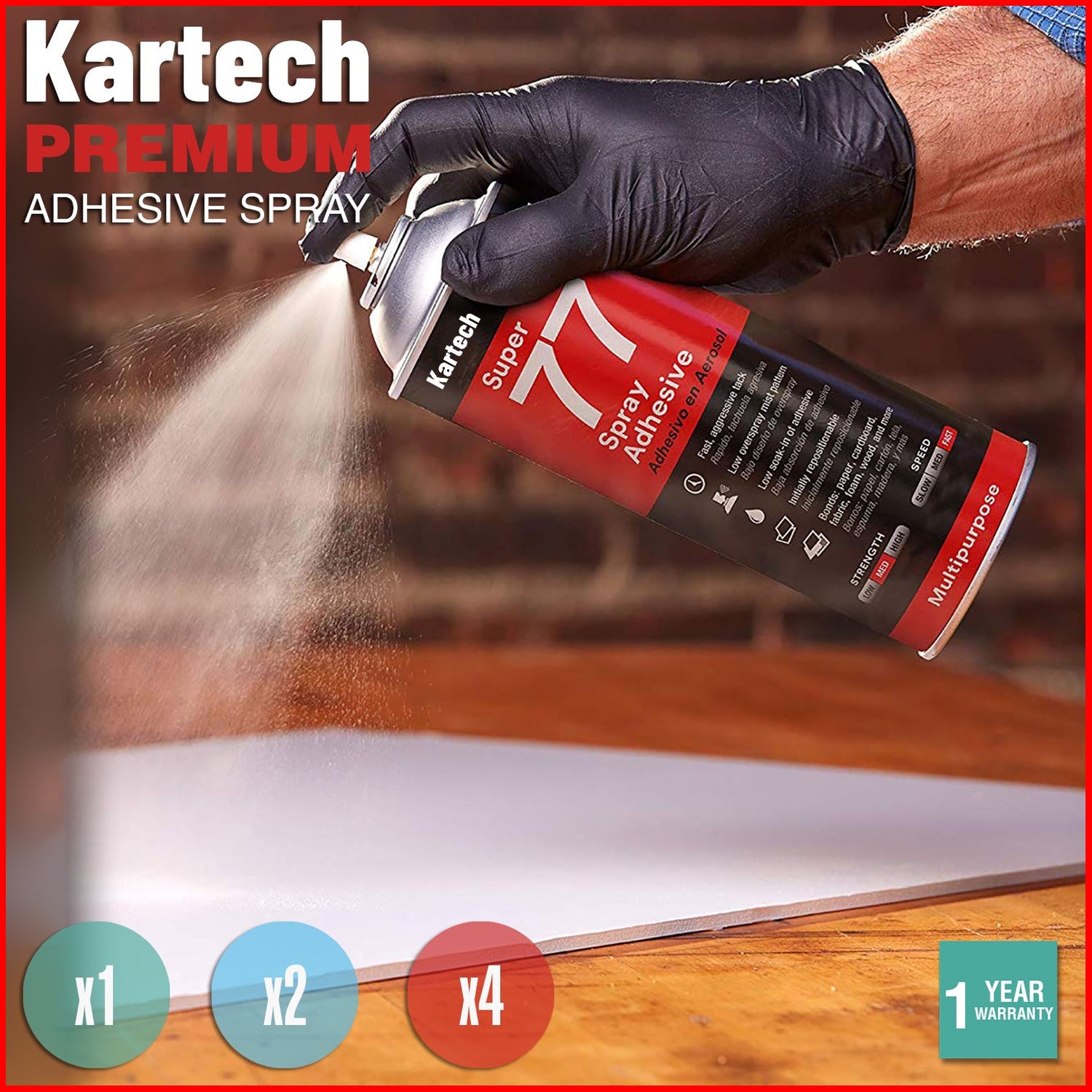 Powerful repositionable adhesive spray For Strength 