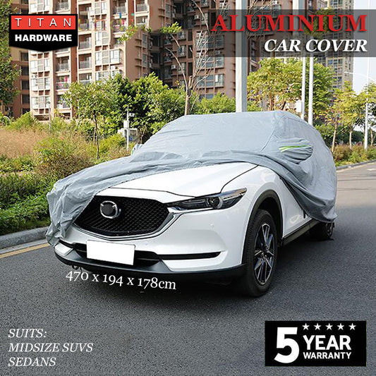 Aluminium Car Cover SUV Sedan Lightweight Waterproof Dust Hail Sun Universal M