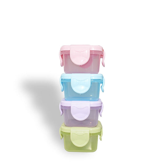 5/10x Lecluse Mini Storage Container Fridge Lid Organiser Baby Food Box 60ML