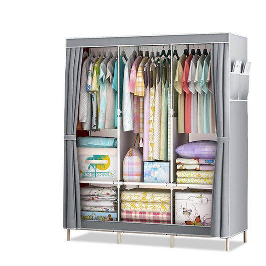 Wasel Portable Clothes Closet Large Wardrobe Storage Organiser Shelf Cabinet