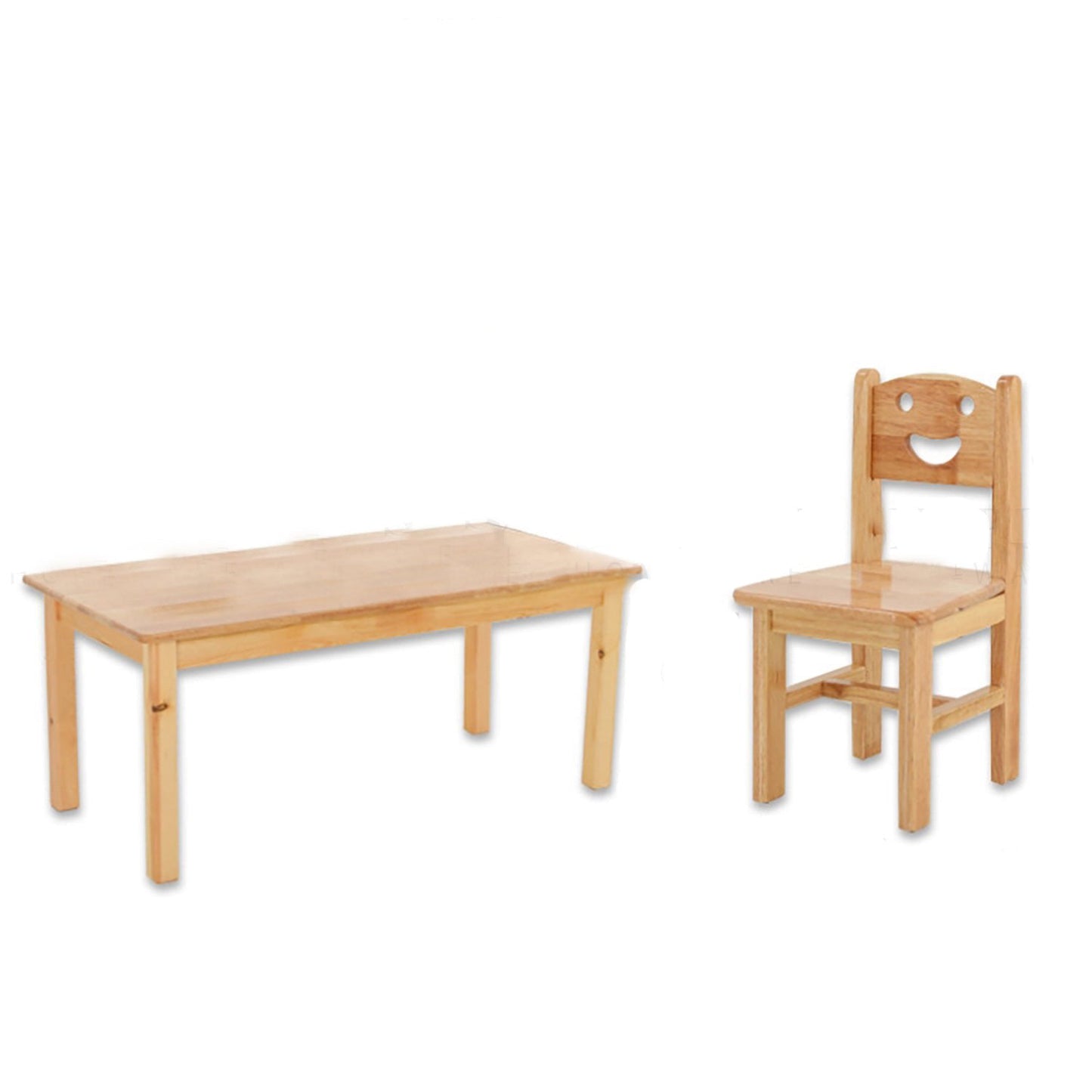 Truboo Kids Wooden Table & Chair Set Kindergarten Children Rectangular Desk Oak