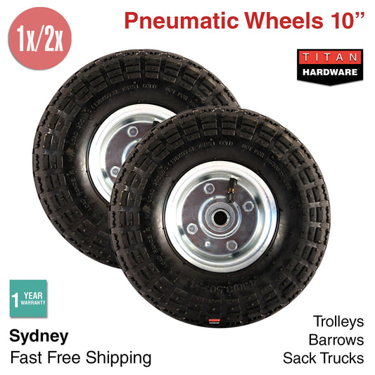 10 Inch Pneumatic Wheels Trolley Hand Cart Tyres Dolly Truck Wheelbarrow