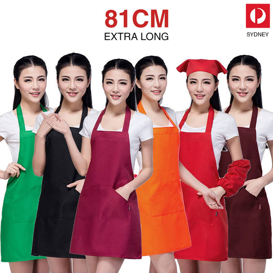 Apron With Pocket Chef Kitchen Cooking Cotton Women Men Unisex Ladies Bib Work